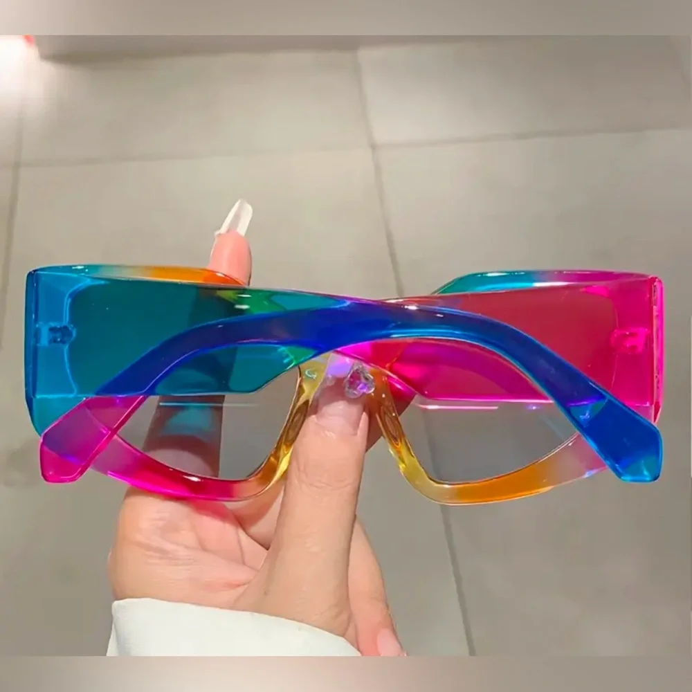 Dani Rainbow Gradient Lens Glasses - Picture 3 of 5